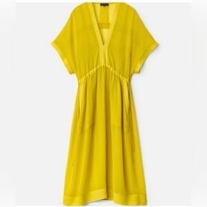 rag & bone elysse dress caftan sz xxs light green polyester + slip NWT